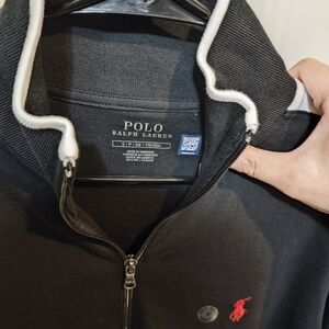Polo by Ralph Lauren Men's Black interlock track jacket